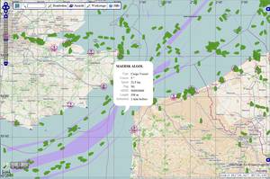 AIS-Schiffspositionen und Schiffs-Tracking Satelliten-Tracking, GPRS, INTERMAR, SatPro